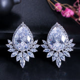 Big Water Drop Diamond Earrings High Carbon Diamond Stud Earrings