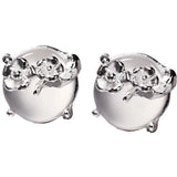 Yipu S925 Silver Moonlight Jade Plum Blossom Ear Studs