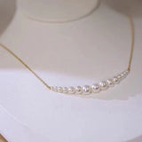 14K True Filled Pearl Smile Necklace for DIY Jewelry