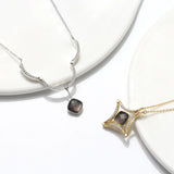 Crystal Zircon Star Pendant Necklace S925 Solid Silver for Women