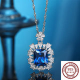 S925 Pink Diamond Pendant Necklace