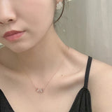 925 Silver Christmas Snow Flake Red Mitten Necklace Pendant Jewelry Xmas Gift