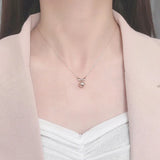 925 Silver Lace Ribbon Christmas Bell Necklace Pendant Xmas Gift