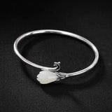 Natural Hetian Magnolia Flower Bracelet - Chinese Style Jewelry