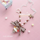 Lolita Sweet Necklace Bear Chocolate Brown