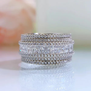 Silver Ring with Zircon Stone for Women Wedding