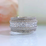 Silver Ring with Zircon Stone for Women Wedding