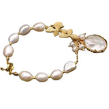 Freshwater Pearl Leaf Bracelets for Women Girls Party Engagement Gift