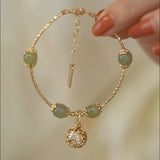 Hetian Jade Bell Bracelet High Sense Personality Girlfriend Bracelet