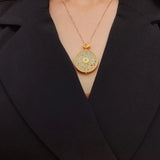 Hetian Jade Inlaid Crystal Gawu Box Necklace Pendant
