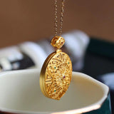 Hetian Jade Inlaid Crystal Gawu Box Necklace Pendant