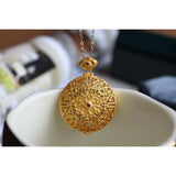 Natural Hetian Jade Necklace Sterling Silver Retro Chinese Style Perfume Bag Pen