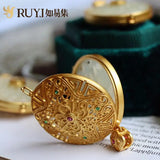 Hetian Jade Necklace Silver Clavicle Chain Retro Chinese Style