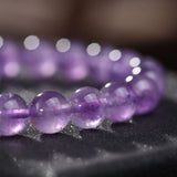 Strawberry Crystal Amethyst Bracelet with Peanut Pendant