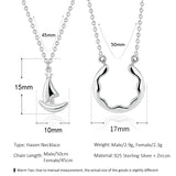 Ocean Boat Haven 925 Silver Couple Necklaces Romantic Jewelry