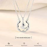 Ocean Boat Haven 925 Silver Couple Necklaces Romantic Jewelry