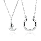 Ocean Boat Haven 925 Silver Couple Necklaces Romantic Jewelry