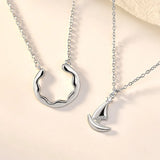 Ocean Boat Haven 925 Silver Couple Necklaces Romantic Jewelry