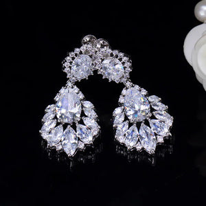 Olive Diamond Clip Earrings High Carbon Diamond Bridal Stud Earrings
