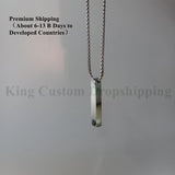 Projection Bar Necklace Rectangle Photo Pendants for Men and Women