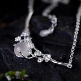 S925 Silver Moonlight Jade Marrow Shadow Plum Necklace