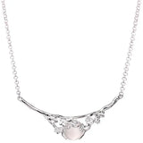 S925 Silver Moonlight Jade Marrow Shadow Plum Necklace