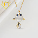 Childlike Goldfish Opal Pendant Necklace for Women