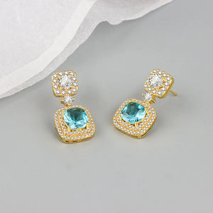 S925 Sterling Silver Zircon Stud Earrings for Women