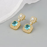 S925 Sterling Silver Zircon Stud Earrings for Women