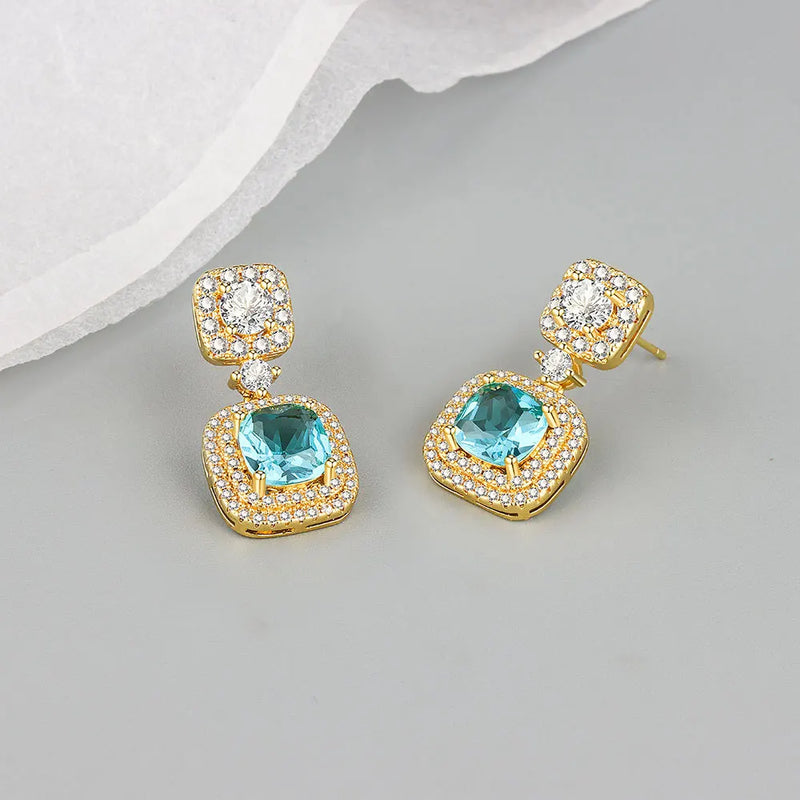 S925 Sterling Silver Zircon Stud Earrings for Women