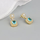 S925 Sterling Silver Zircon Stud Earrings for Women