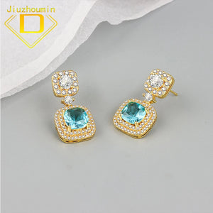 S925 Sterling Silver Zircon Stud Earrings for Women
