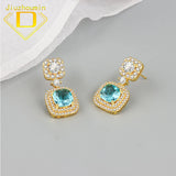 S925 Sterling Silver Zircon Stud Earrings for Women