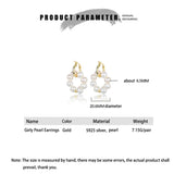 S925 Silver Pearl Women's Earrings Fine Jewelry Mother's Eardrop