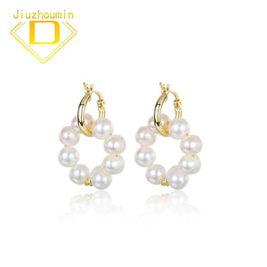 S925 Silver Pearl Women's Earrings Fine Jewelry Mother's Eardrop