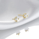 S925 Silver Plated 14K Pearl Earrings Classic Red