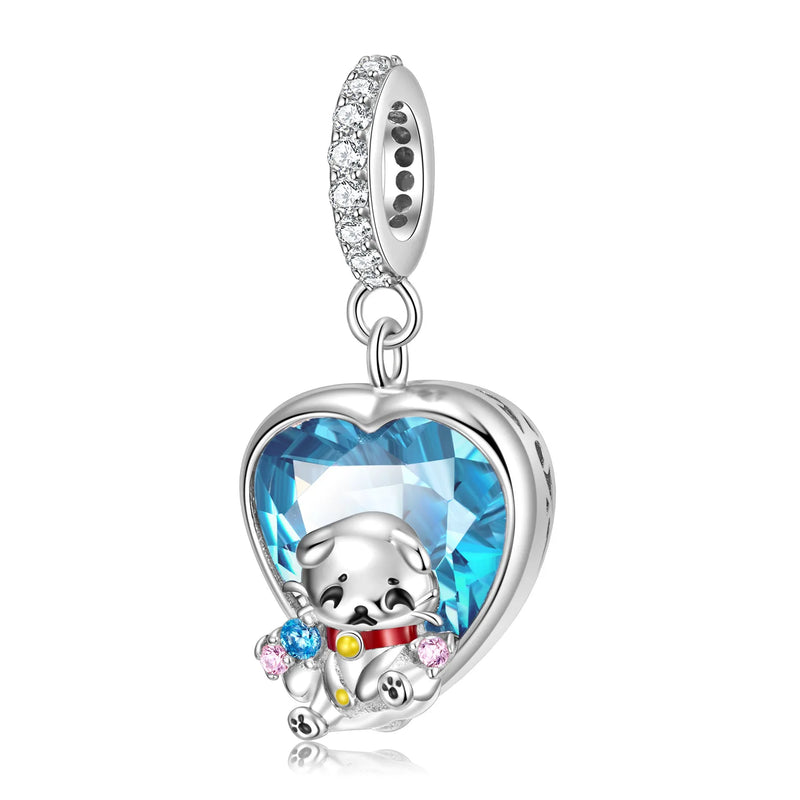 Sad Cat S925 Pendant Synthetic Spinel European and American Bracelet Necklace