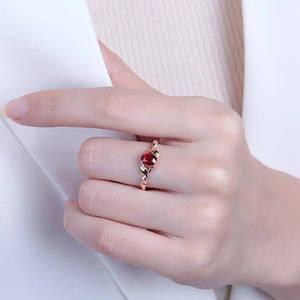 Silver Diamond Ruby Ring Adjustable Glamour Wedding Jewelry