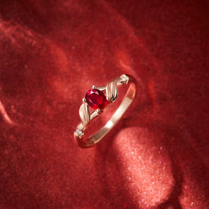 Silver Diamond Ruby Ring Adjustable Glamour Wedding Jewelry