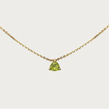 Silver Inlaid Light Olive Green Necklace Gemstone Pendant