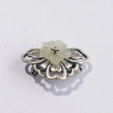 Ethnic Style Jade Flower Charm Brooch Dress Accessories Jewelry
