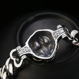 Silver Men's Ring Chain Retro Dragon Xiao Nine Days
