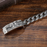 Silver Men's Chinese Style Retro Faucet Bracelet