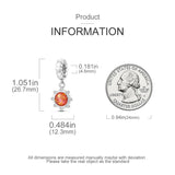 Sun Opal Dangle Charm for Bracelet 925 Silver Women Jewelry