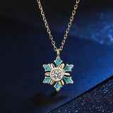 S925 Silver Rotating Ring Necklace Set