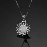 Sun Pendant Necklace 925 Sterling Silver Women's Jewelry