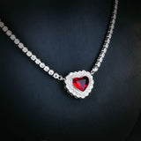 High Carbon Diamond Heart Necklace