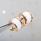 Titanium Steel & Ceramic Classic Earrings High Jewelry