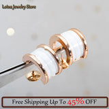 Titanium Steel & Ceramic Classic Earrings High Jewelry