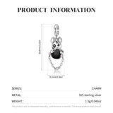 Violent Doll Bear Pendant S925 Silver Bracelet Pendant